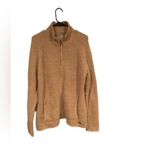 Natural Reflections brown fuzzy jacket with pockets size XL